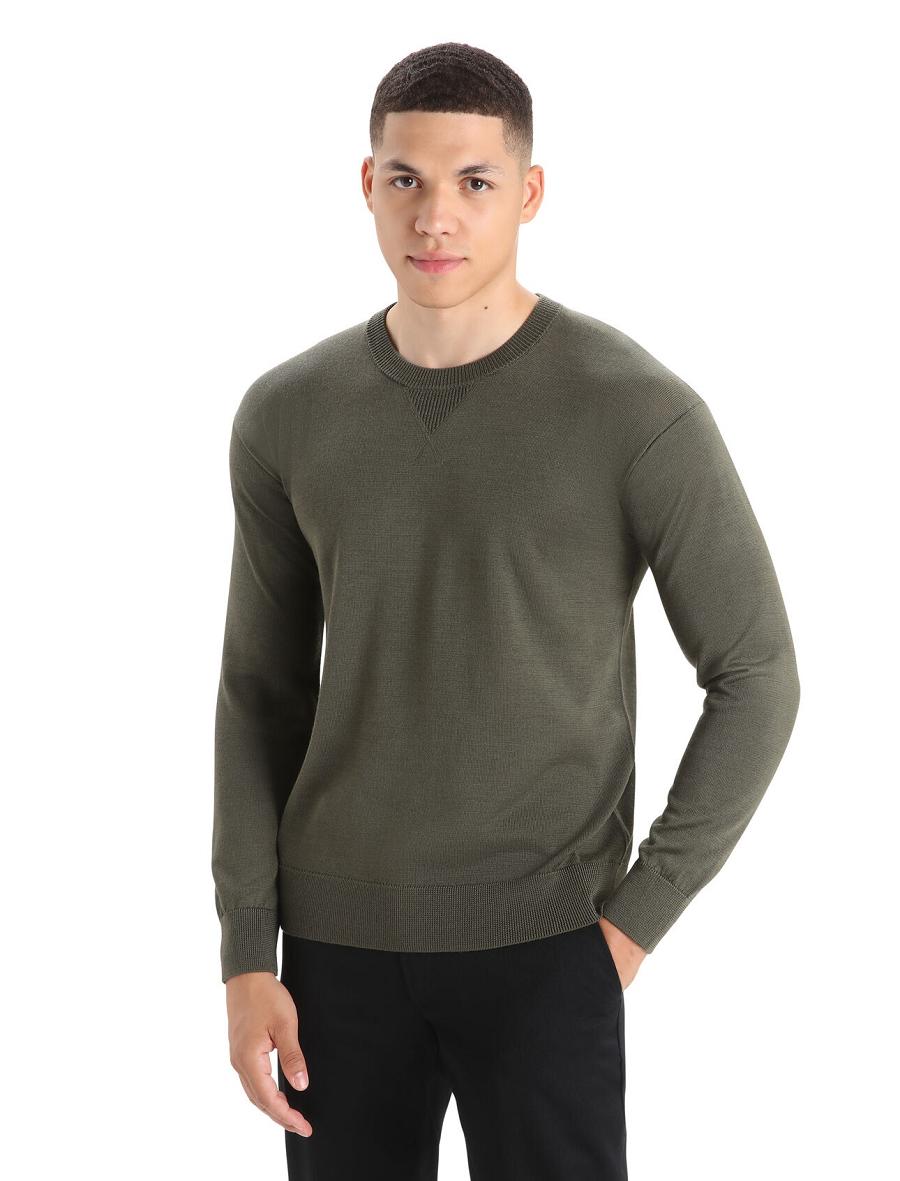 Men\'s Icebreaker Cool-Lite™ Merino Nova Sweatshirt Sweaters Loden | CA 1730WNBY